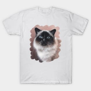 Birman Cat Painting T-Shirt